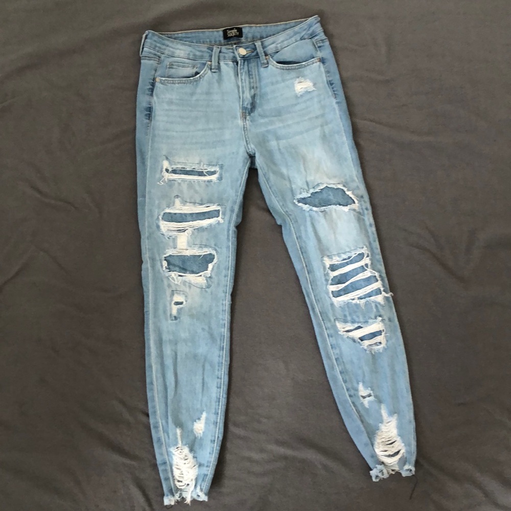 distressed jeans